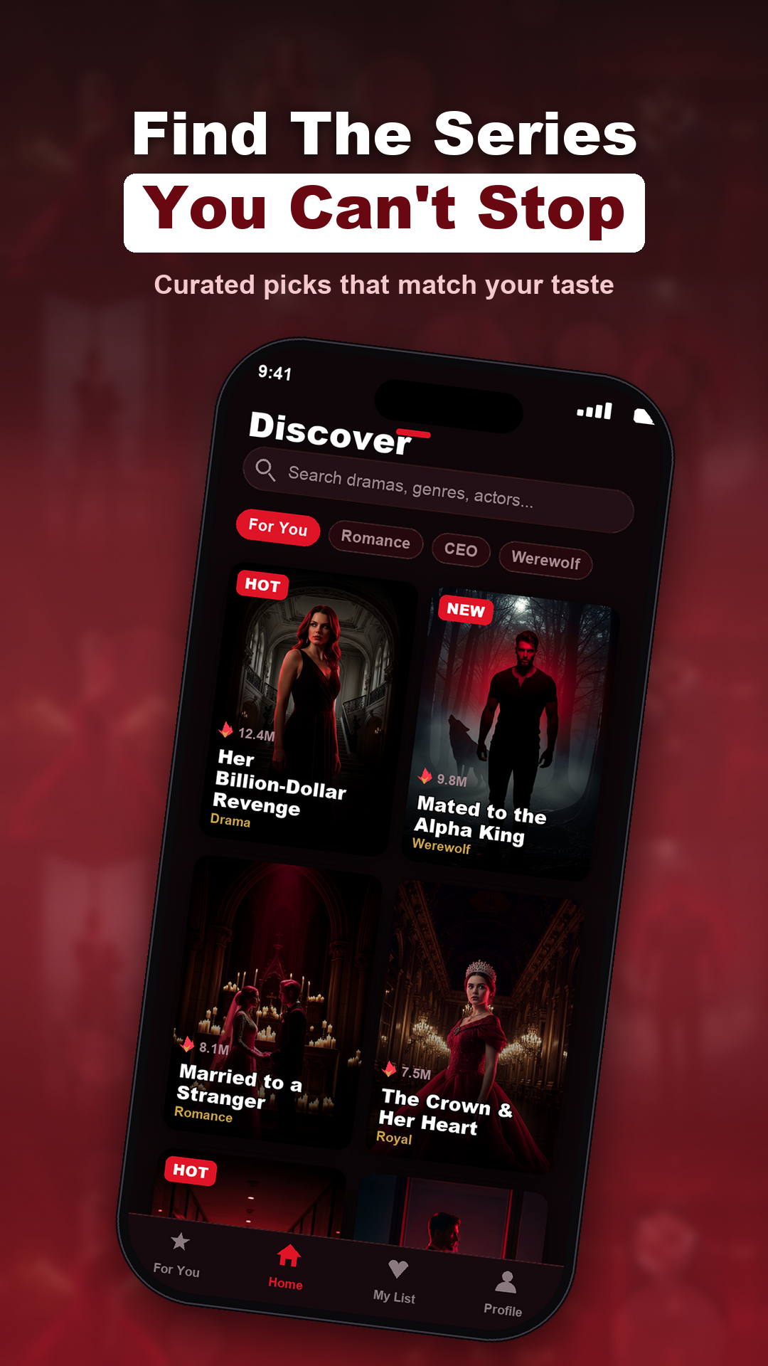NoirPlay discover screen